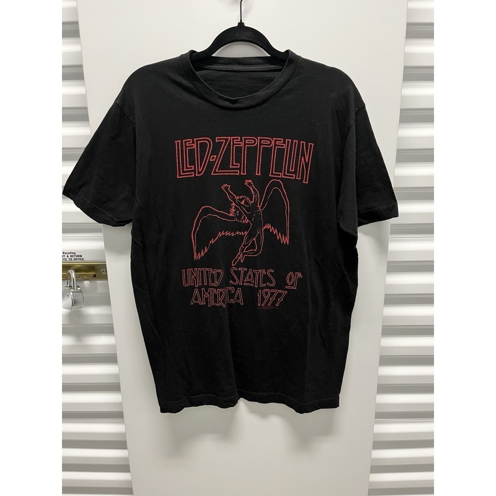 Vintage Led Zeppelin Shirt L Black United States 1977 Y2K 2006 Tee